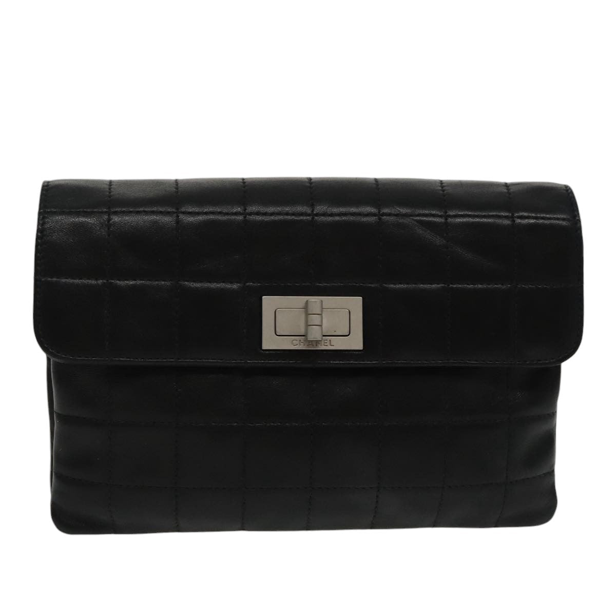 "Chanel 2,55", Black, Leather, clutch