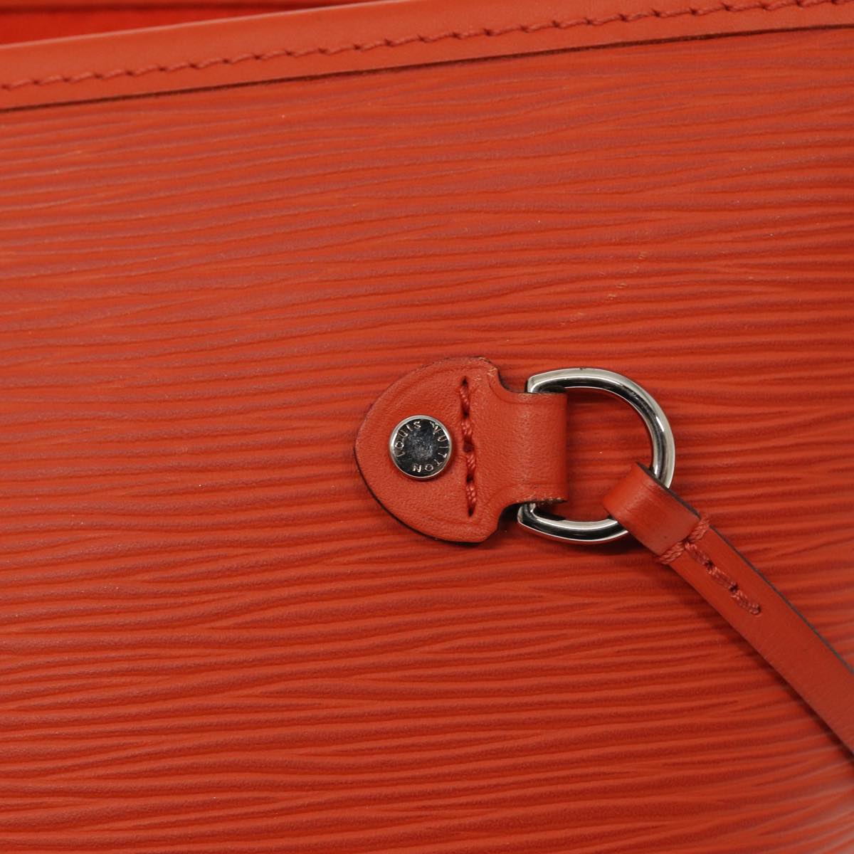 Louis Vuitton Neverfull, Orange, Leather, tote