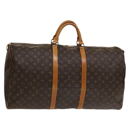 Louis Vuitton Keepall 60, Brown, Canvas, travel