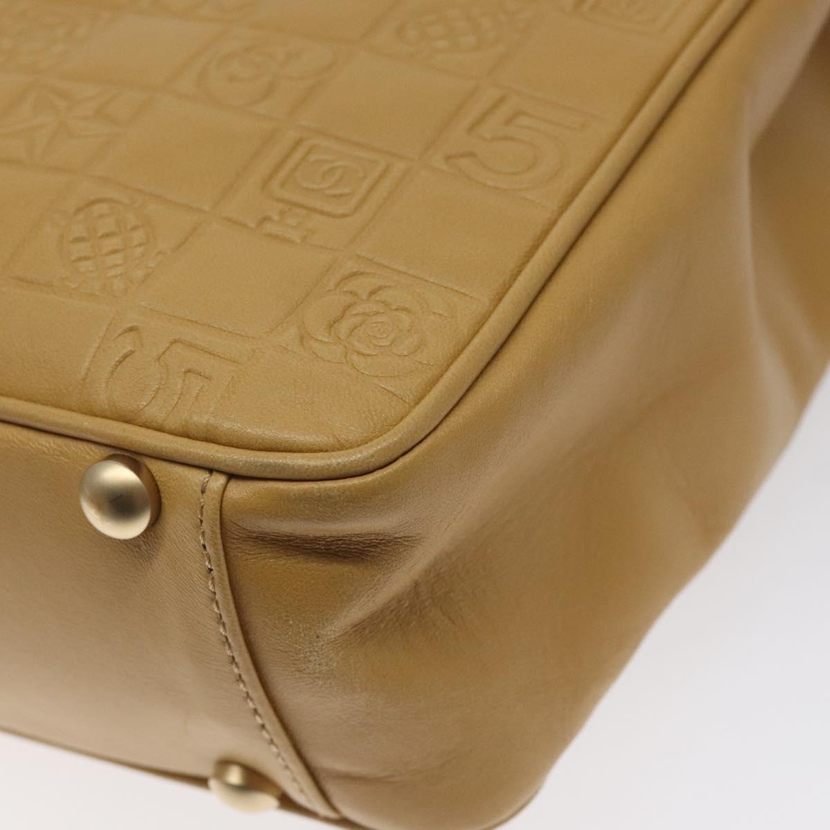 Chanel Chocolate bar, Beige, Leather, handbag