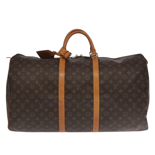 Louis Vuitton Keepall 60, Brown, Canvas, travel