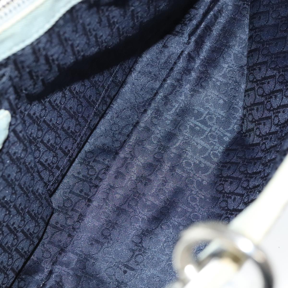 Dior Cannage Lady, Blue, Canvas, handbag