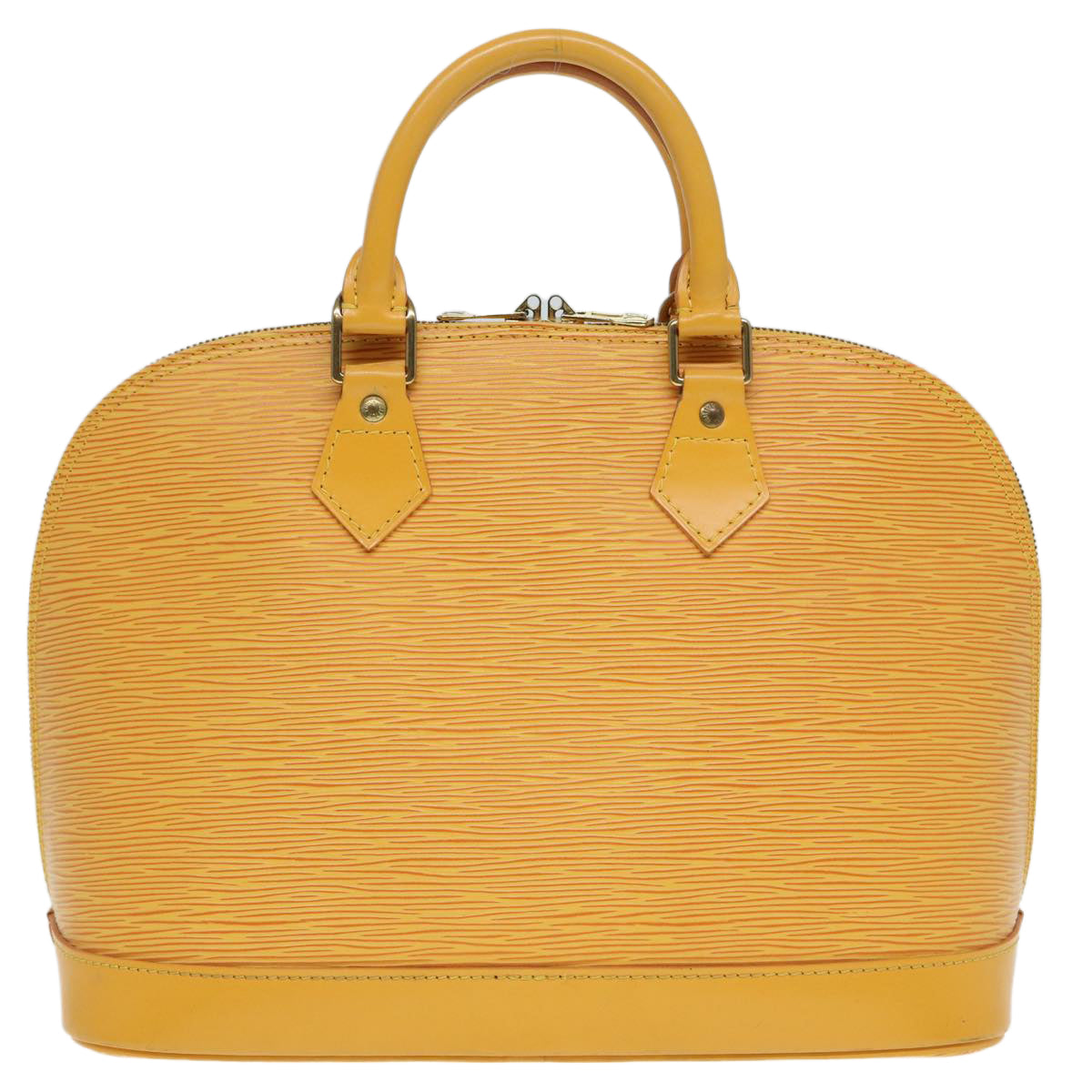 Louis Vuitton Alma, Yellow, Leather, handbag