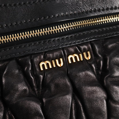 Miu Miu Coffer, Black, Leather, handbag