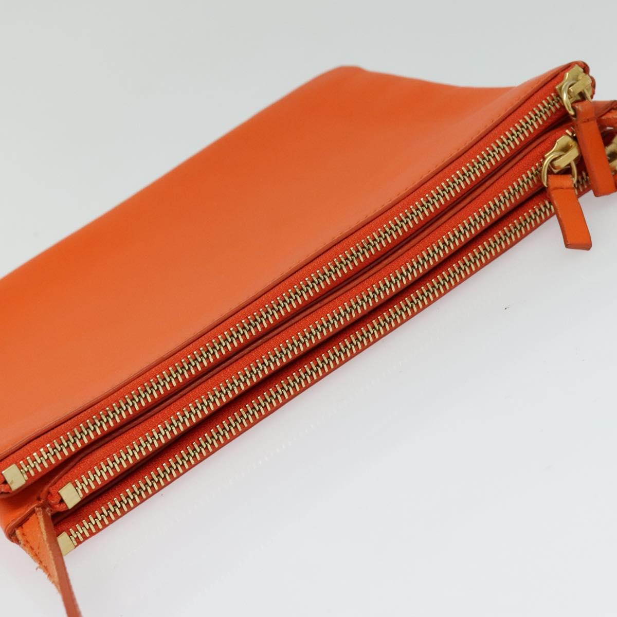 Céline Trio, Orange, Leather, shoulder