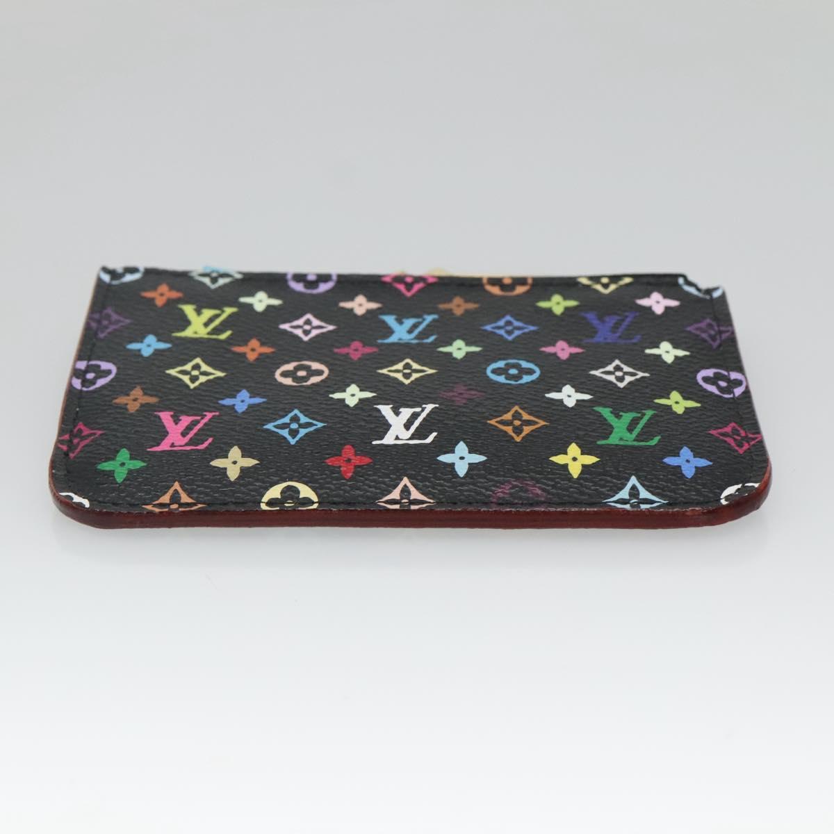 Louis Vuitton Pochette Clés, Black, Canvas, wallet