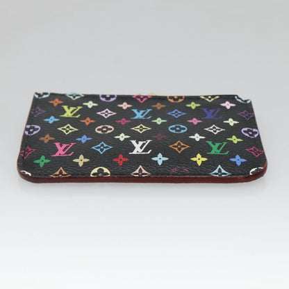 Louis Vuitton Pochette Clés, Black, Canvas, wallet