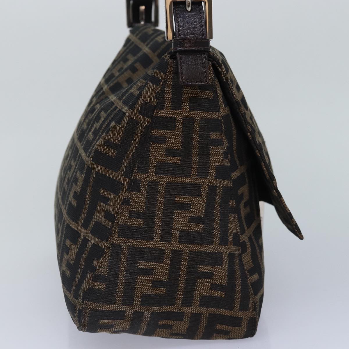 Fendi Mamma Baguette, Brown, Canvas, shoulder