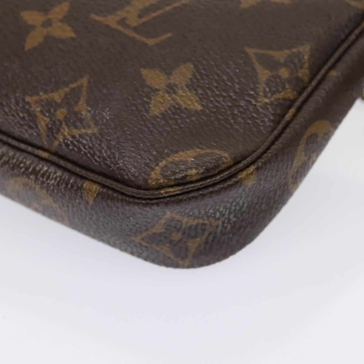 Louis Vuitton Pochette Accessoire, Brown, Canvas, shoulder