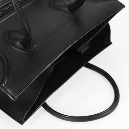 Céline Luggage Phantom, Black, Leather, tote