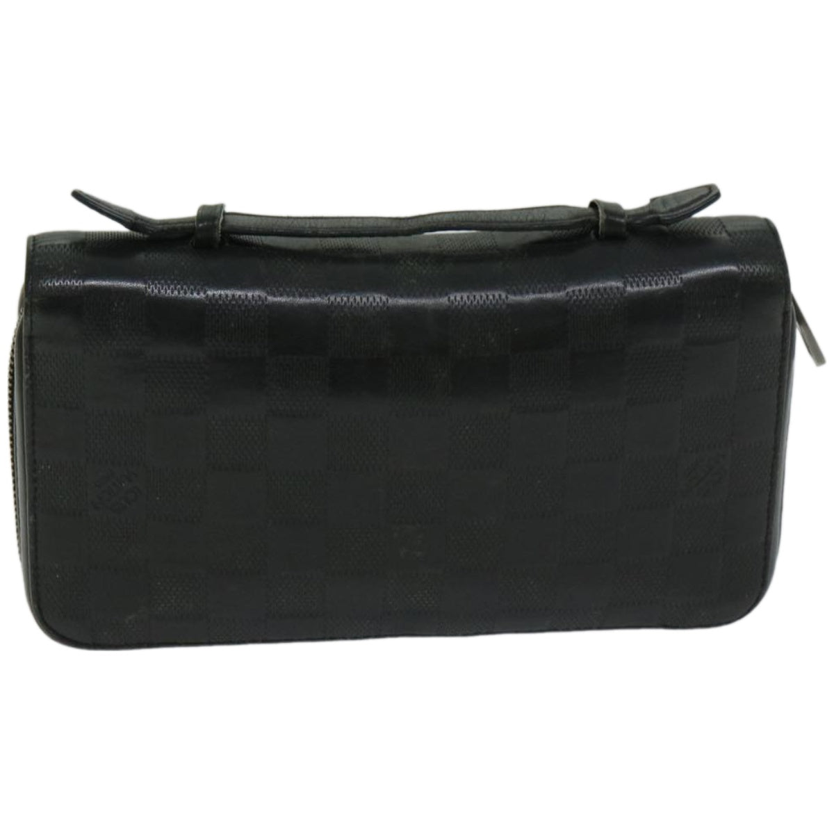 Louis Vuitton Zippy XL, Black, Leather, wallet