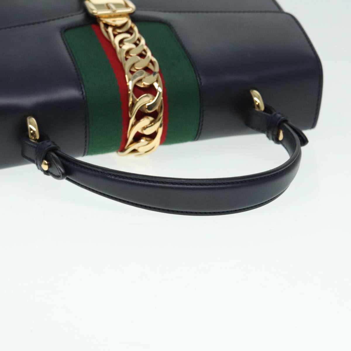 Gucci Sylvie, Black, Leather, handbag