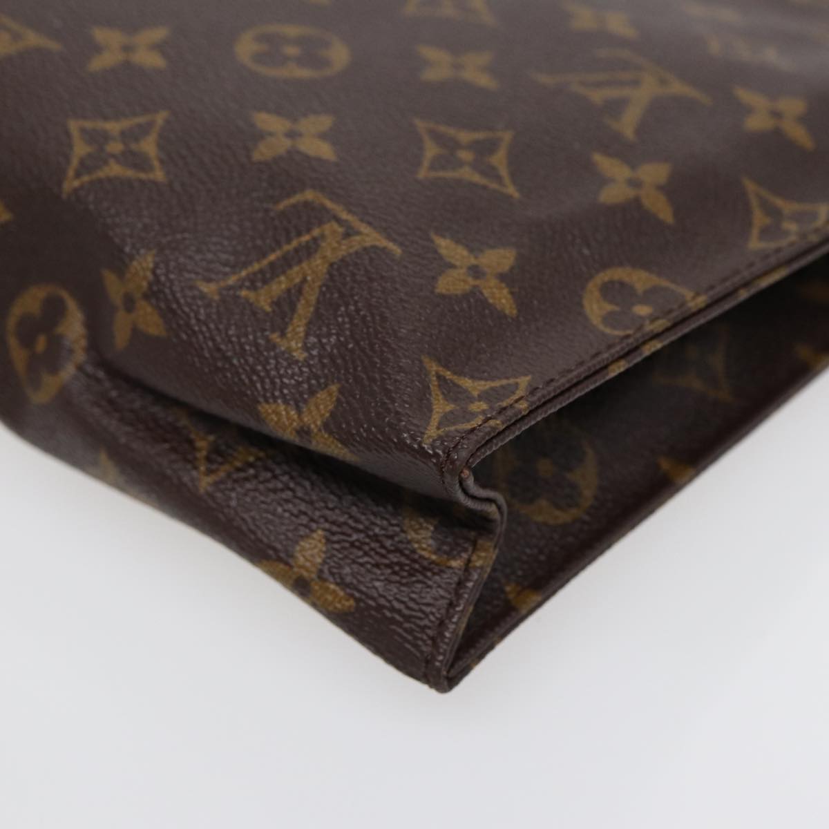 Louis Vuitton Poche Toilette, Brown, Canvas, clutch