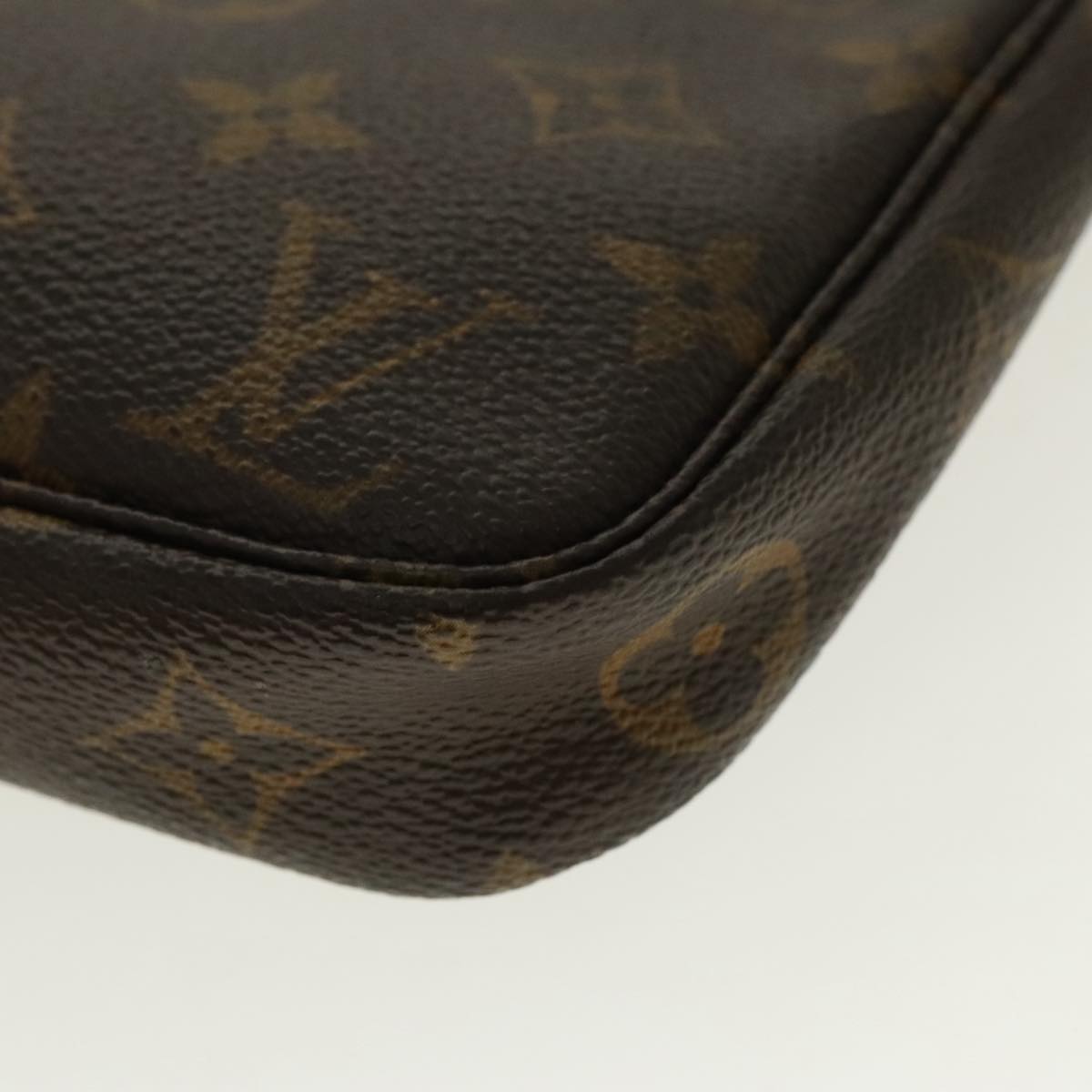 Louis Vuitton Pochette Accessoire, Brown, Canvas, clutch