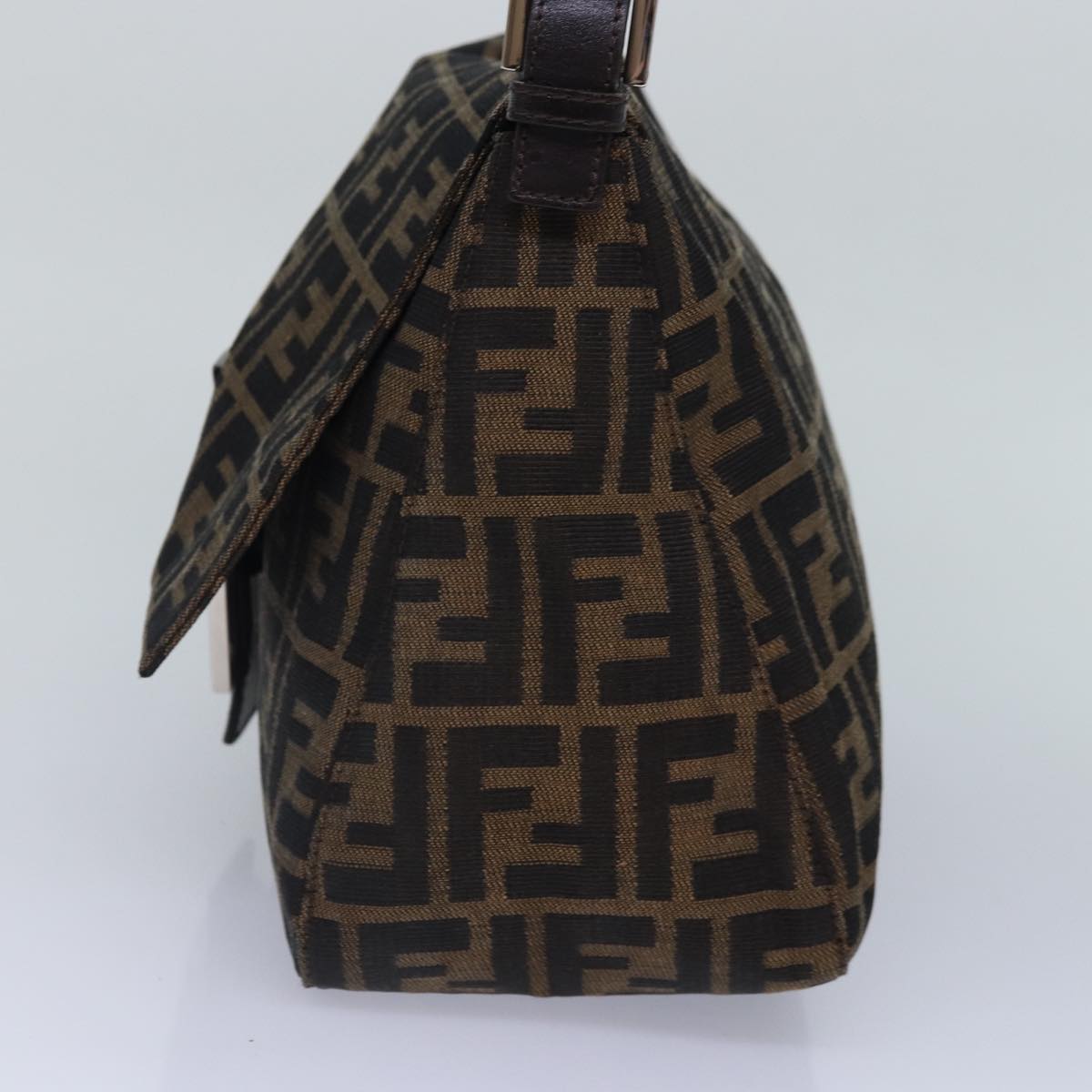 Fendi Mamma Baguette, Brown, Canvas, shoulder