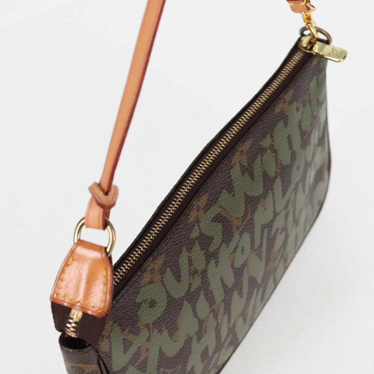 Louis Vuitton Pochette Accessoire, Brown, Canvas, clutch