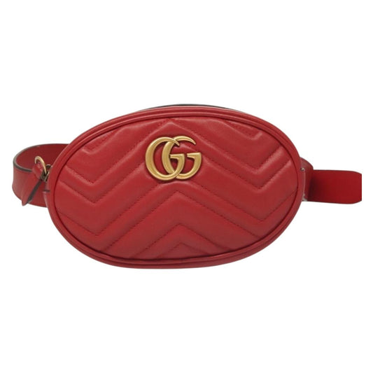 Gucci GG Marmont, Red, Leather, shoulder
