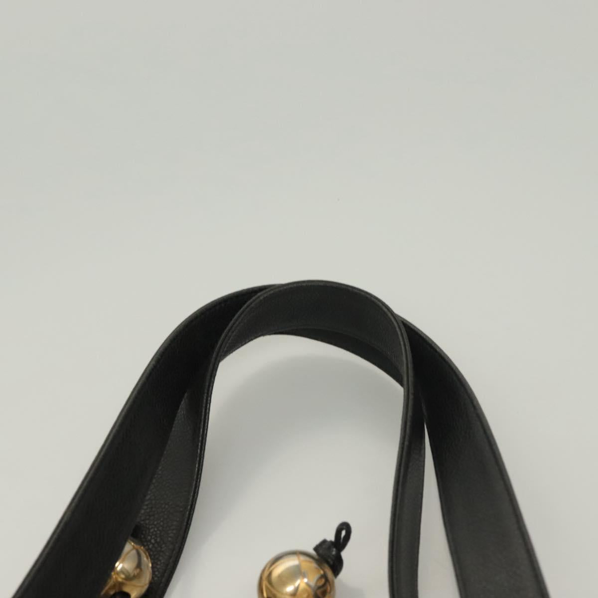 Chanel Coco Mark, Black, Leather, tote