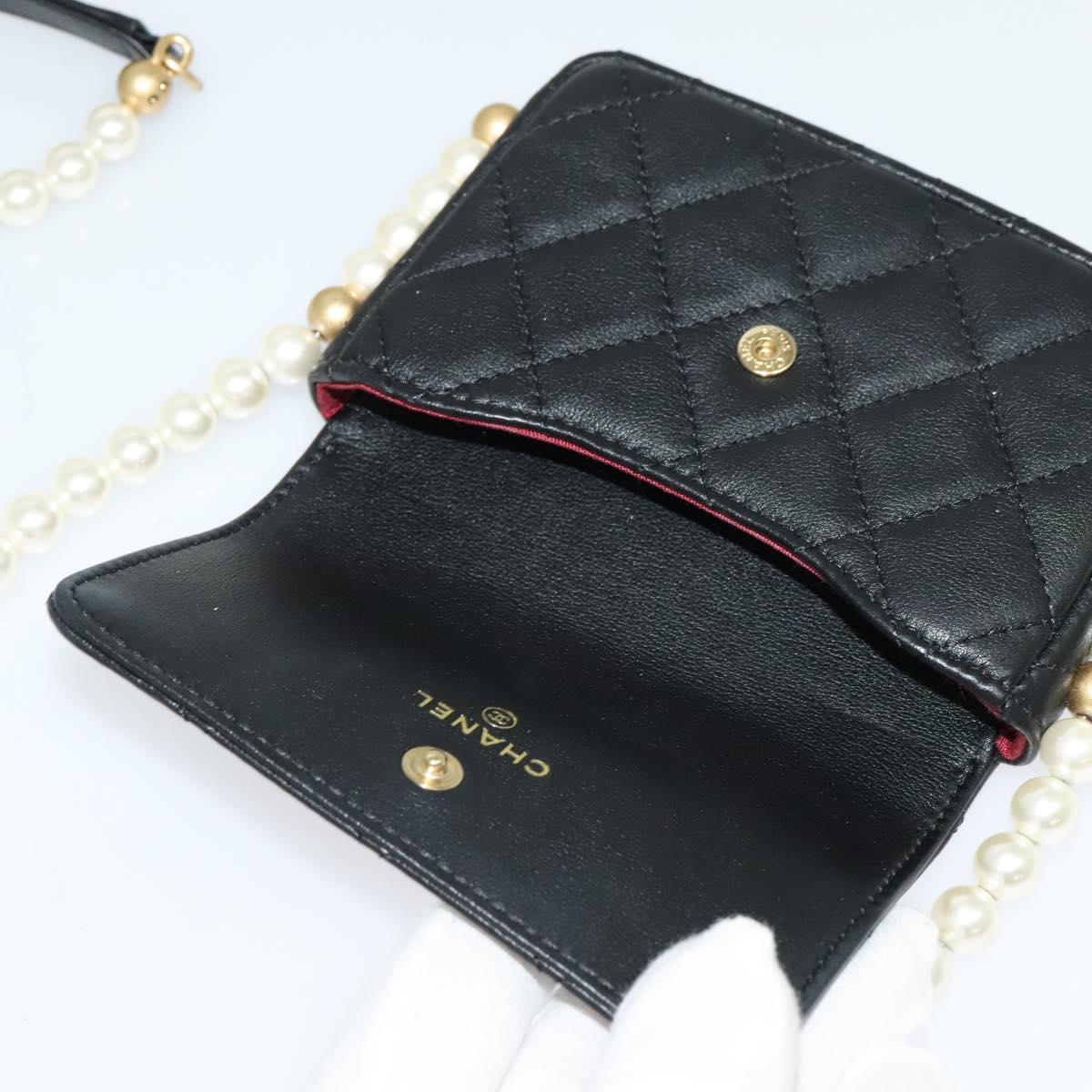 Chanel MINI FLAP BAG, Black, Leather, shoulder