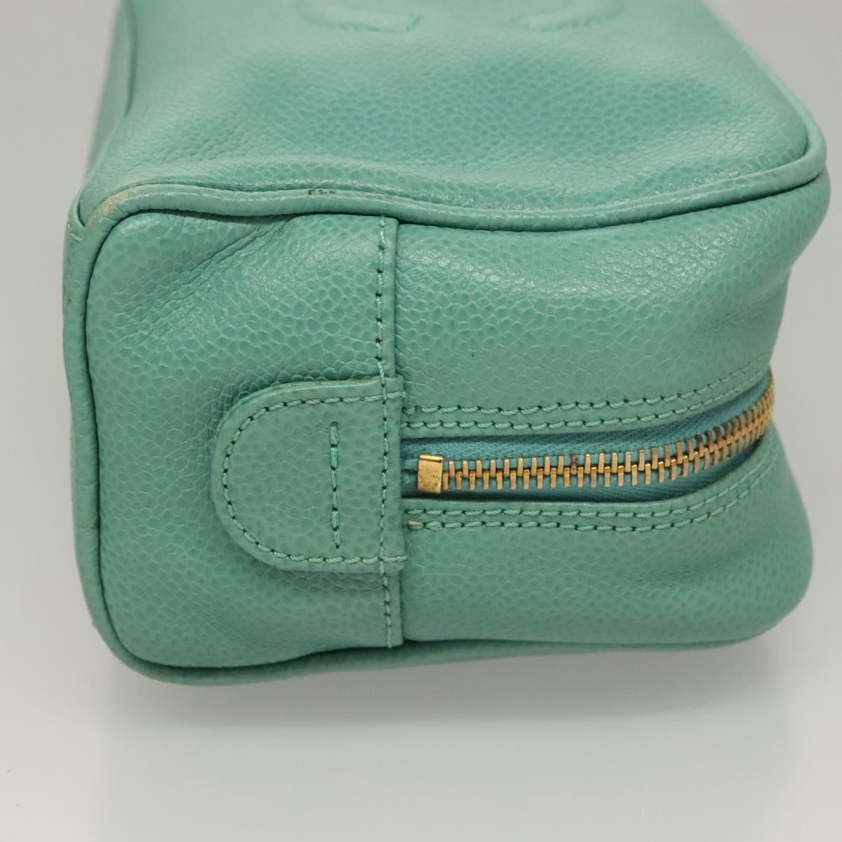 Chanel Coco Mark, Green, Leather, clutch
