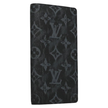 Louis Vuitton Brazza, Black, Canvas, wallet