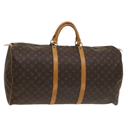Louis Vuitton Keepall 60, Brown, Canvas, travel