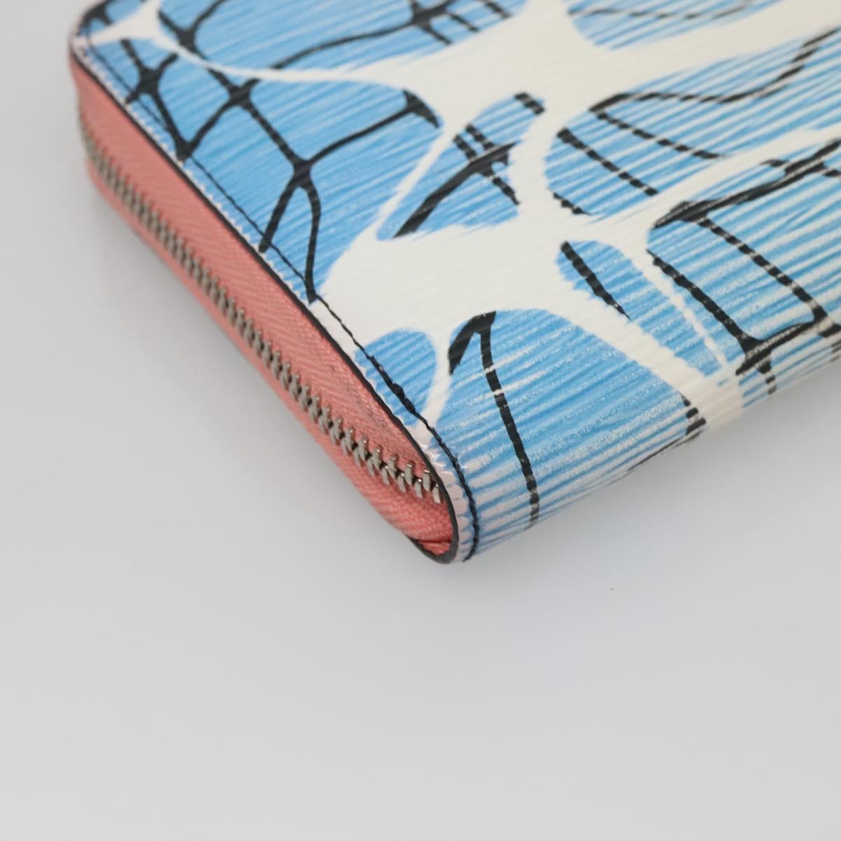 Louis Vuitton Portefeuille zippy, Blue, Leather, wallet