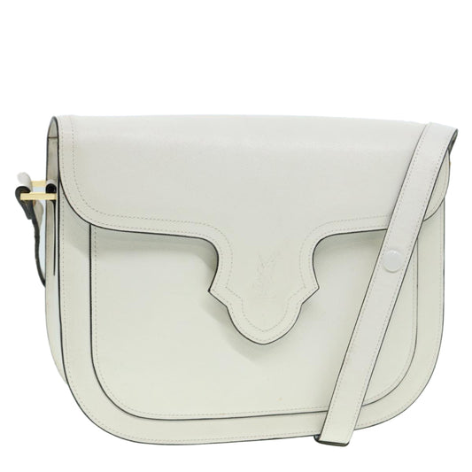 Yves Saint Laurent Mombasa, White, Leather, shoulder