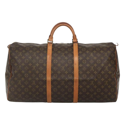 Louis Vuitton Keepall 60, Black, Canvas, travel
