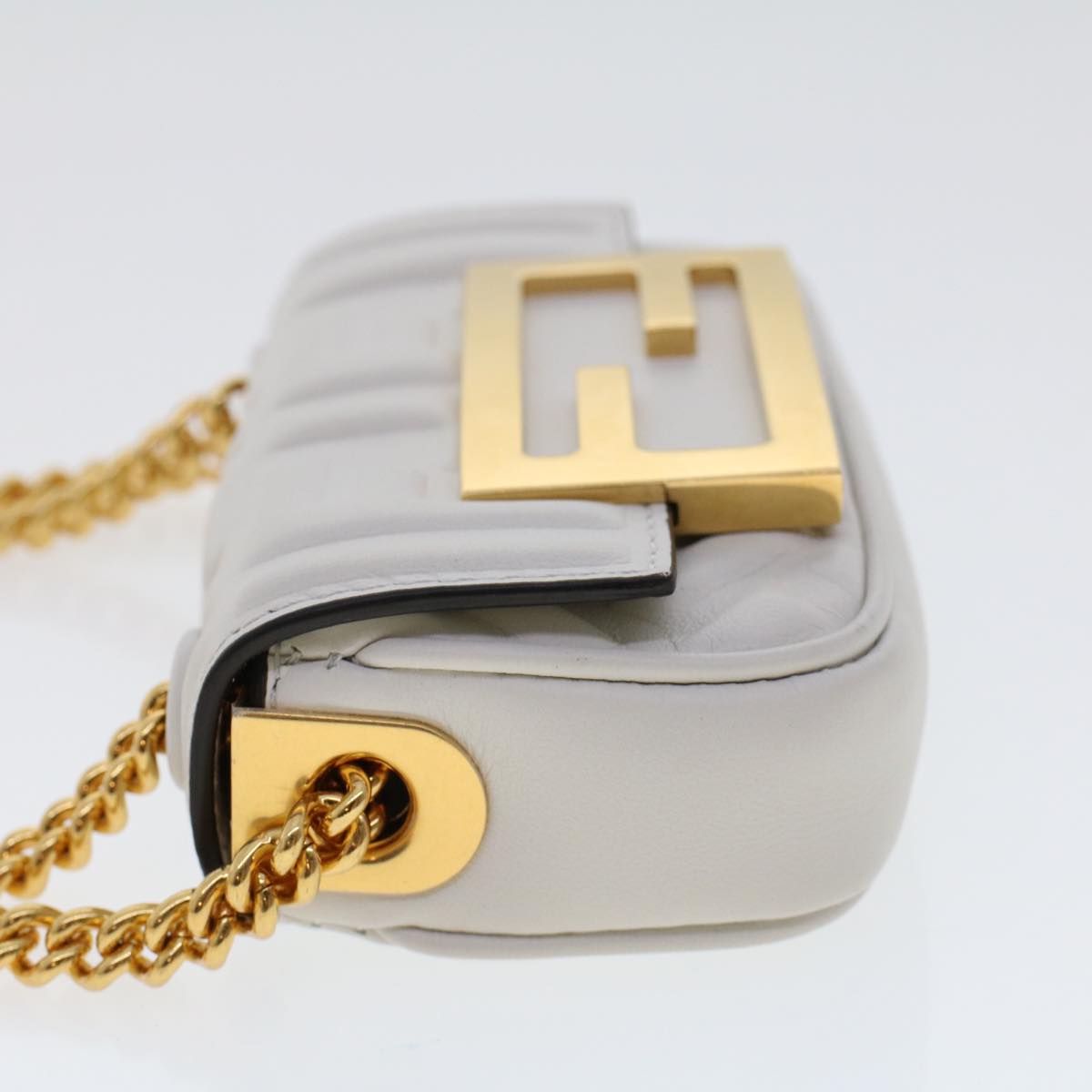 Fendi, White, Leather, shoulder