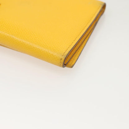Hermès Béarn, Yellow, Leather, wallet