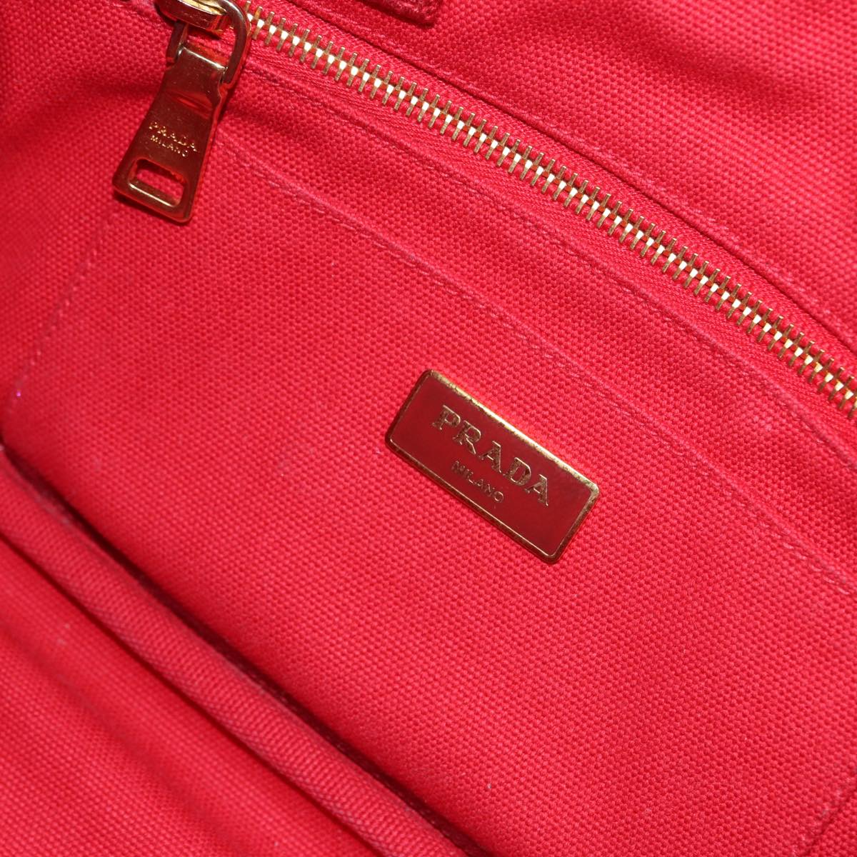 Prada Canapa, Red, Canvas, handbag