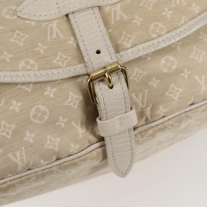 Louis Vuitton Saumur, Beige, Canvas, shoulder
