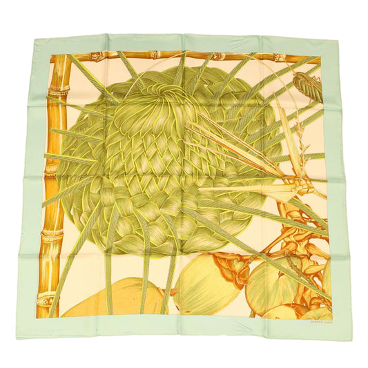 Hermès Carré 90, Green, Silk, scarf