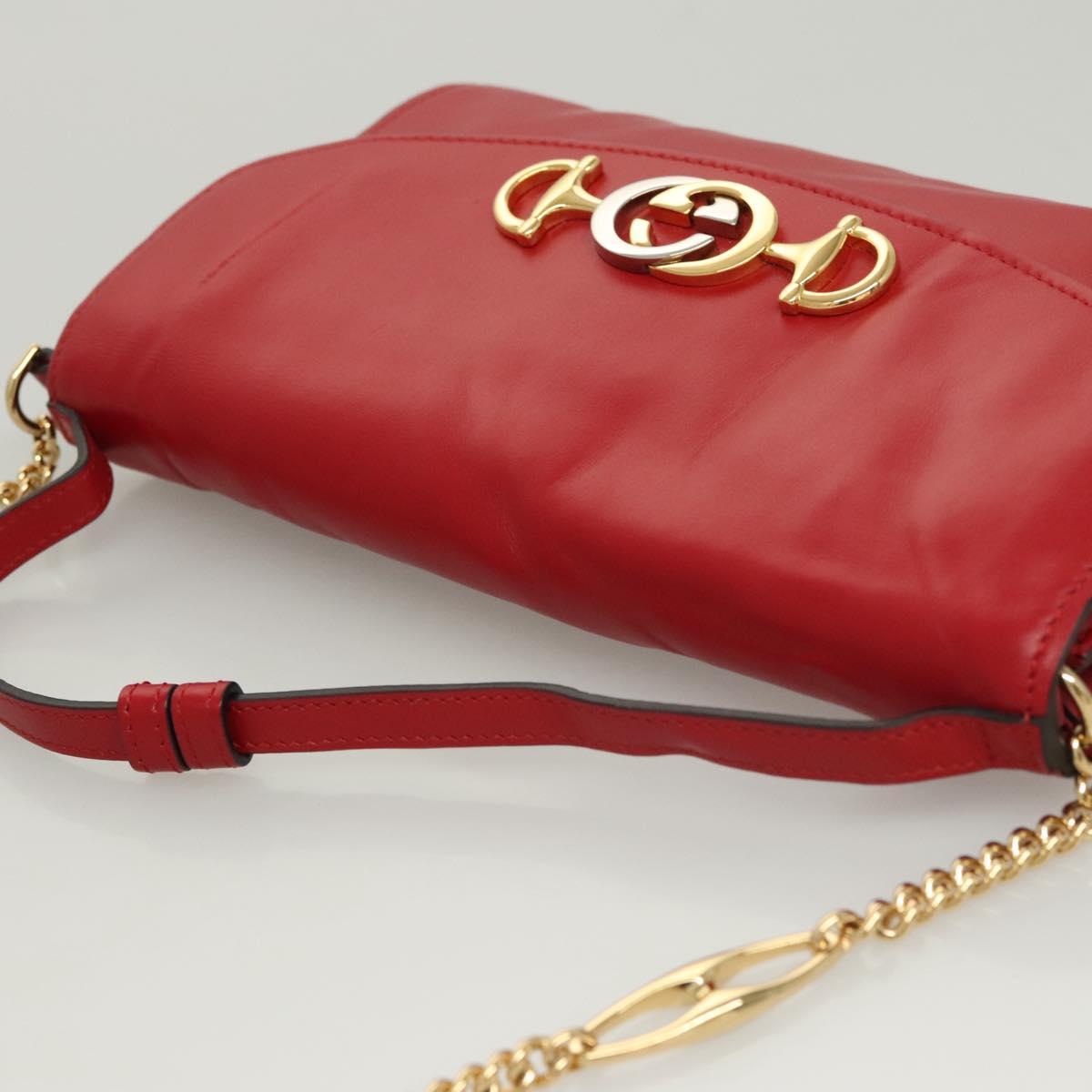Gucci Zumi, Red, Leather, shoulder