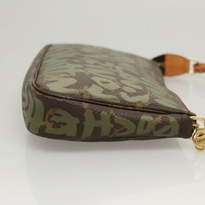 Louis Vuitton Pochette Accessoire, Khaki, Canvas, clutch
