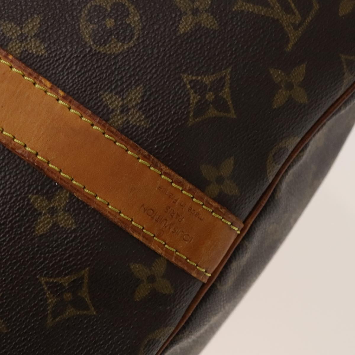 Louis Vuitton Keepall Bandouliere 55, Black, Canvas, travel