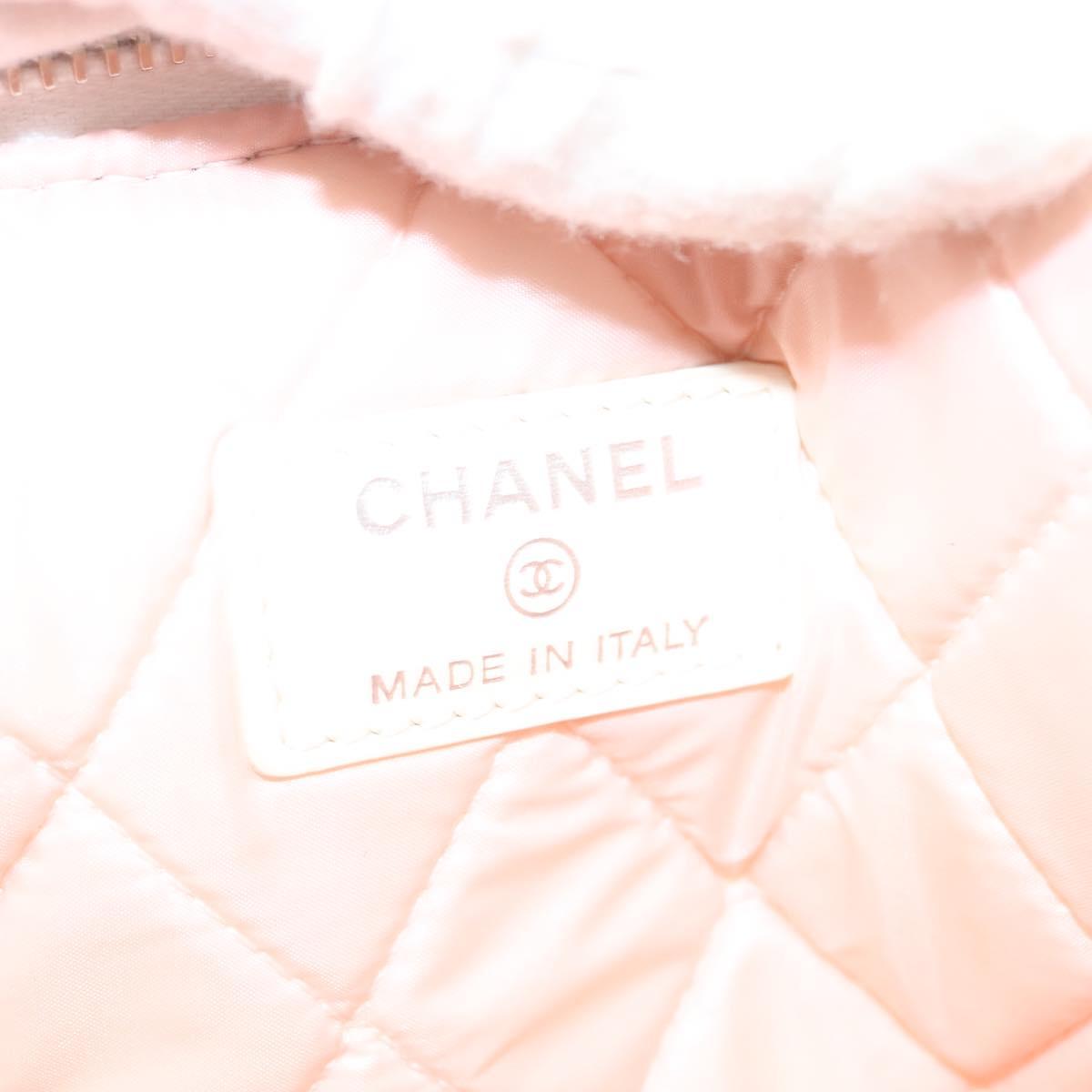 Chanel Coco Cuba, White, Canvas, clutch