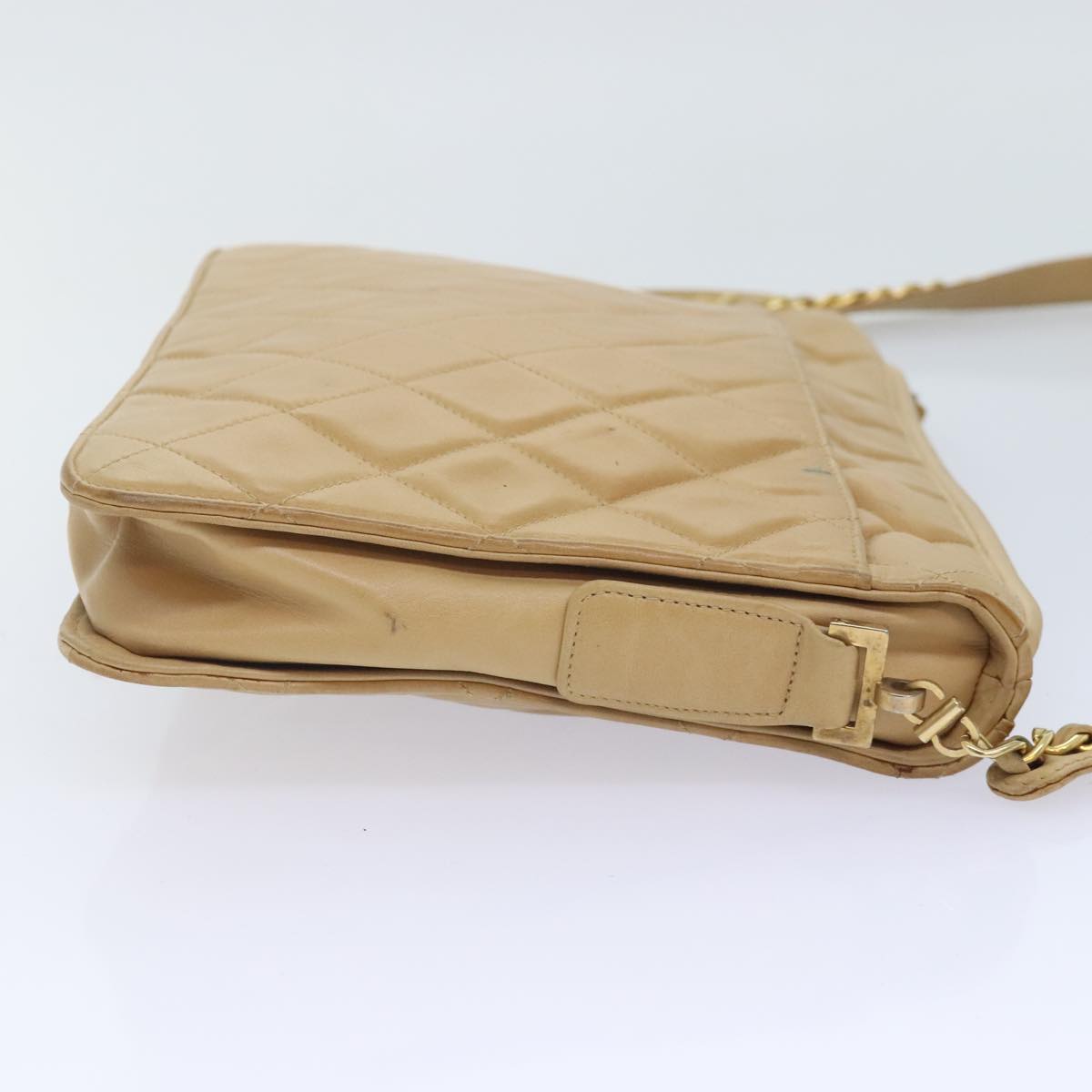 Chanel Camera, Beige, Leather, shoulder