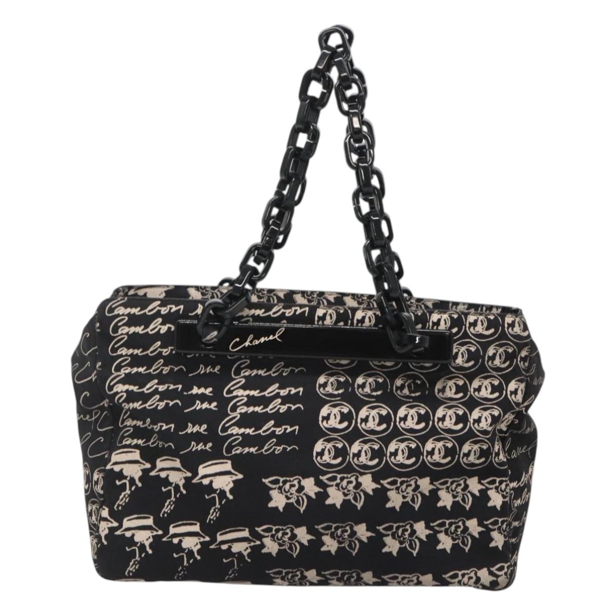 Chanel, Black, Canvas, tote