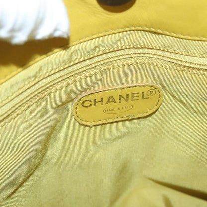 Chanel Coco Mark, Yellow, Leather, shoulder