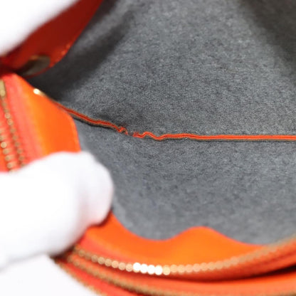 Céline Trio, Orange, Leather, shoulder