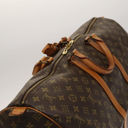 Louis Vuitton Keepall 55, Brown, Canvas, travel