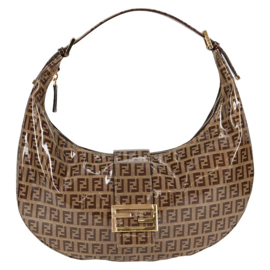 Fendi Zucchino, Brown, Canvas, handbag