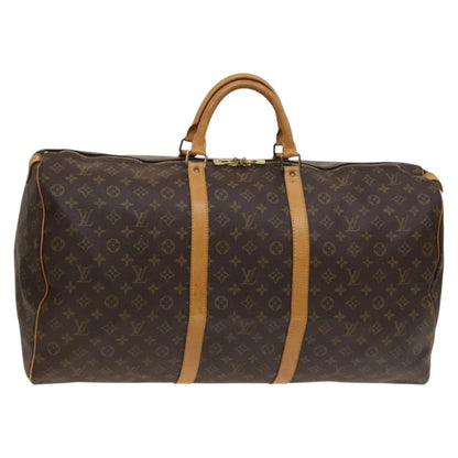 Louis Vuitton Keepall 60, Brown, Canvas, travel