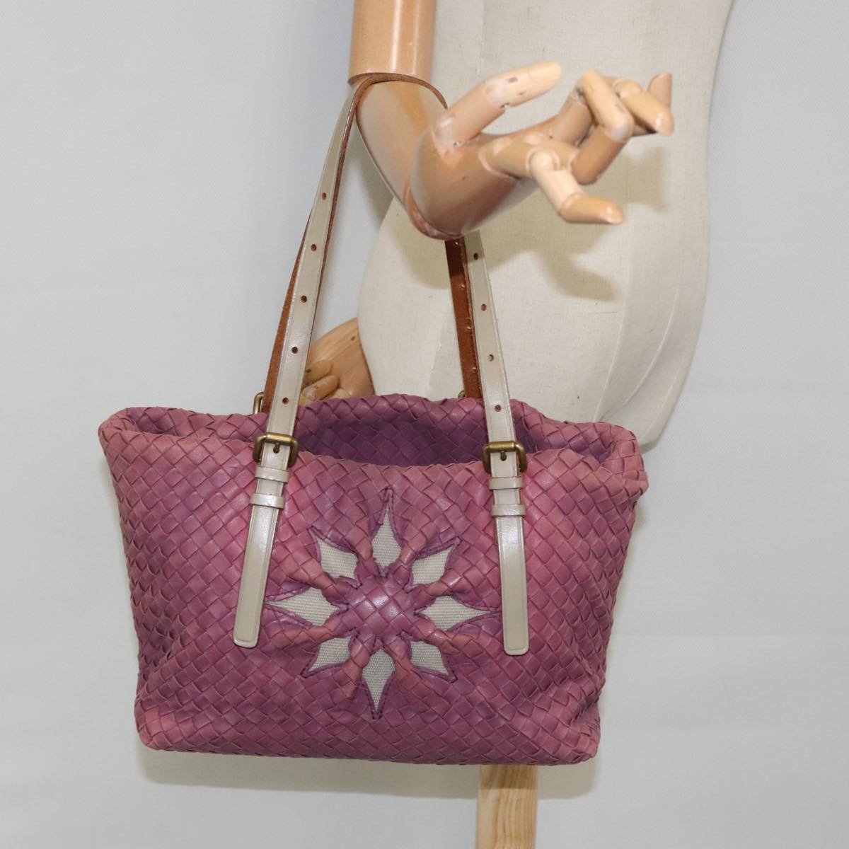 Bottega Veneta Intrecciato, Purple, Leather, tote