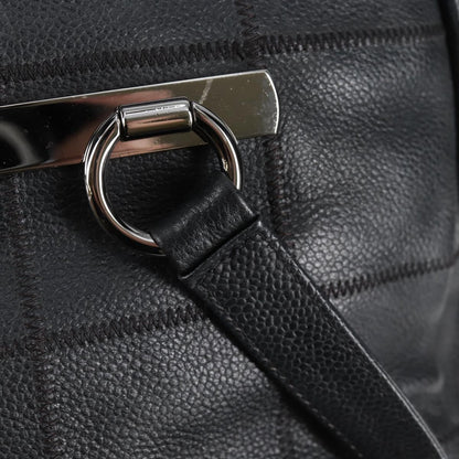 Chanel Chocolate bar, Black, Leather, handbag