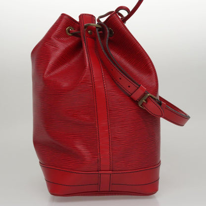 Louis Vuitton Noe, Red, Leather, shoulder