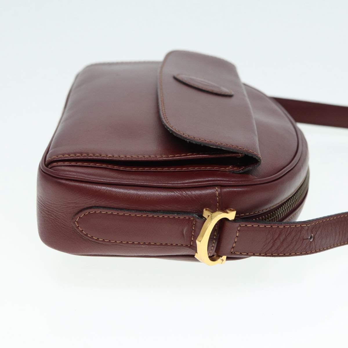 Cartier Must de Cartier, Burgundy, Leather, shoulder