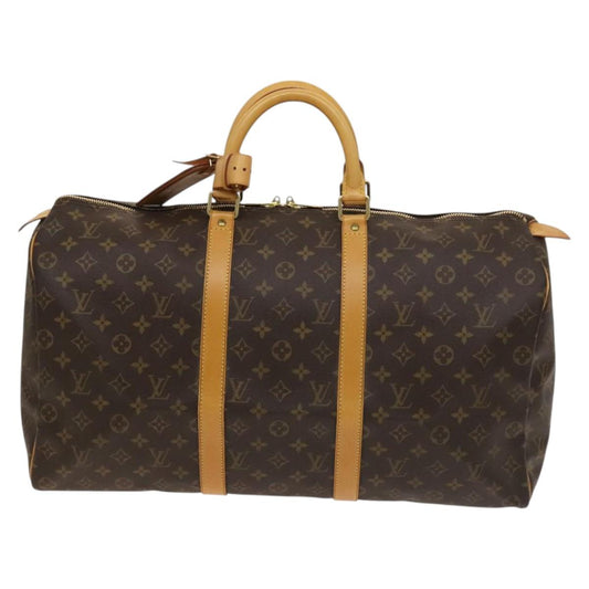 Louis Vuitton Keepall 50, Brown, Canvas, travel